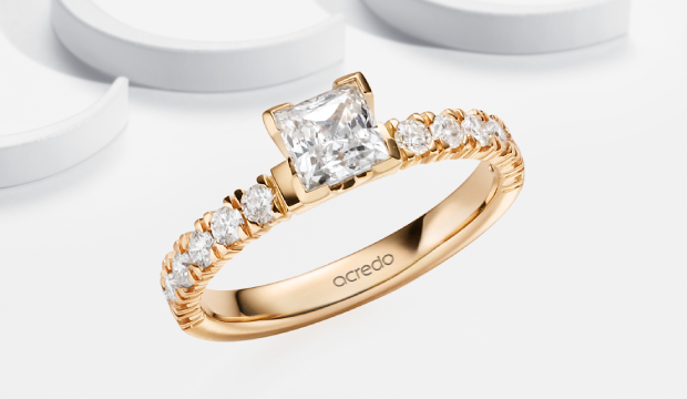 Princess Cut Diamond Engagement Rings | acredo