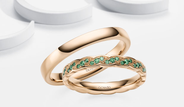 Forest Green wedding rings | acredoForest Green wedding rings | acredo