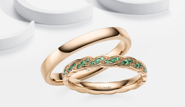 Forest Green wedding rings | acredoForest Green wedding rings | acredo