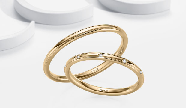 Rose gold wedding rings | acredo